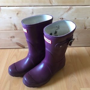 Burgundy hunter boots